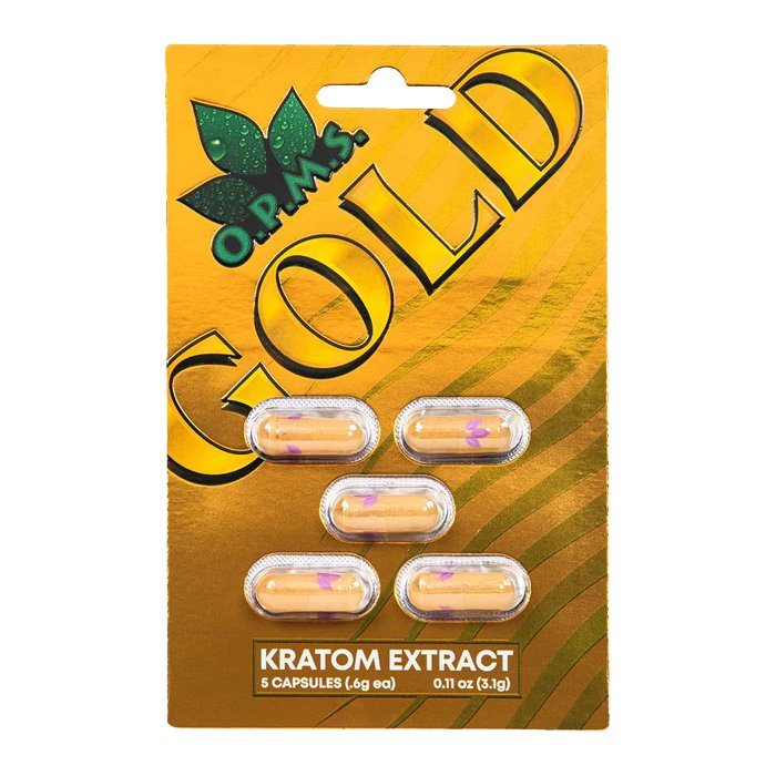 OPMS | Gold Kratom Extract Capsules by opms –  Extract Tablets, 5 counts | Available at Zenhop