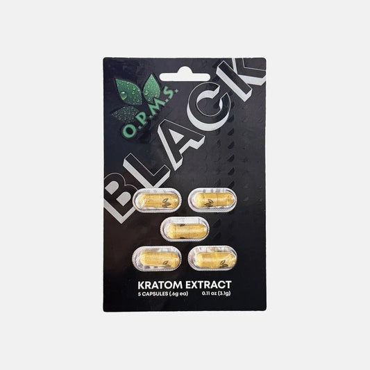 opms OPMS | Black Kratom Extract Capsules – 5 ct 7 - OH Extract Tablets – Available at Zenhop