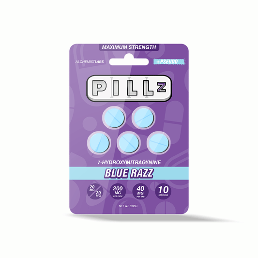 PILLz | Maximum Strength Pseudo Tablets – Blue Razz 40MG – 5 Count by Pillz – 7 - OH Extract Tablets, | Available at Zenhop