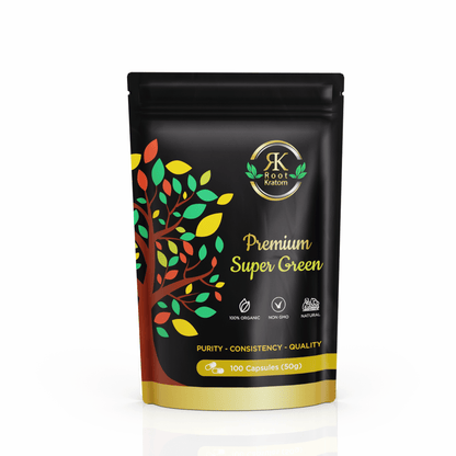 Root | Premium Super Green Kratom - Capsules by Root Kratom – Capsules, 100 capsules (50g) | Available at Zenhop
