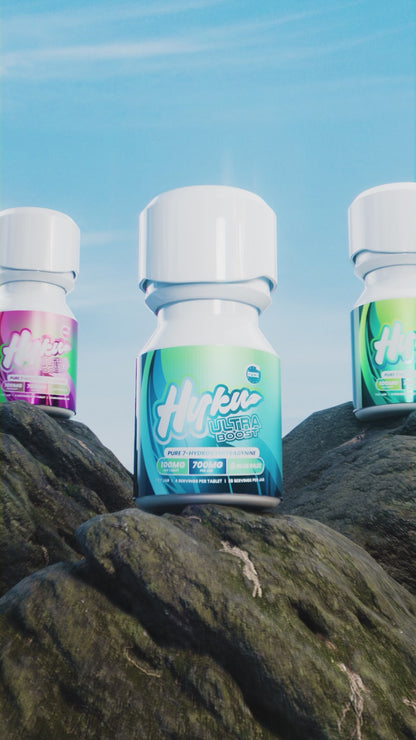 Hyku Ultra Boost 7-OH high-potency 700mg product showcase video for Zenhop Portland