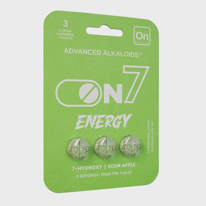 ON7 Energy 20MG Kratom Chewable Tablets – 3 Count | Fast-Acting Green Vein Formula | Zenhop Marketplace
