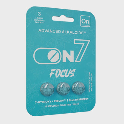 ON7 | Focus 120MG Blue Raspberry Tablets – Premium Chewables for Cognitive Support & Energy Boost | on Zenhop.com
