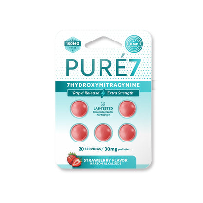 Pure7 | Pure 7OH Tablets Grape – 30mg – 5 Count by Pure7 – 7 - OH Extract Tablets, Strawberry | Available at Zenhop