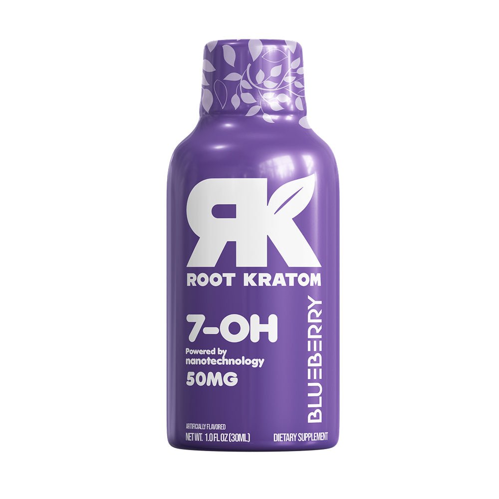 Root | 7 - OH Shots Nano – Blueberry | 50MG by Root Kratom – 7 - OH - Extracts Shots, | Available at Zenhop