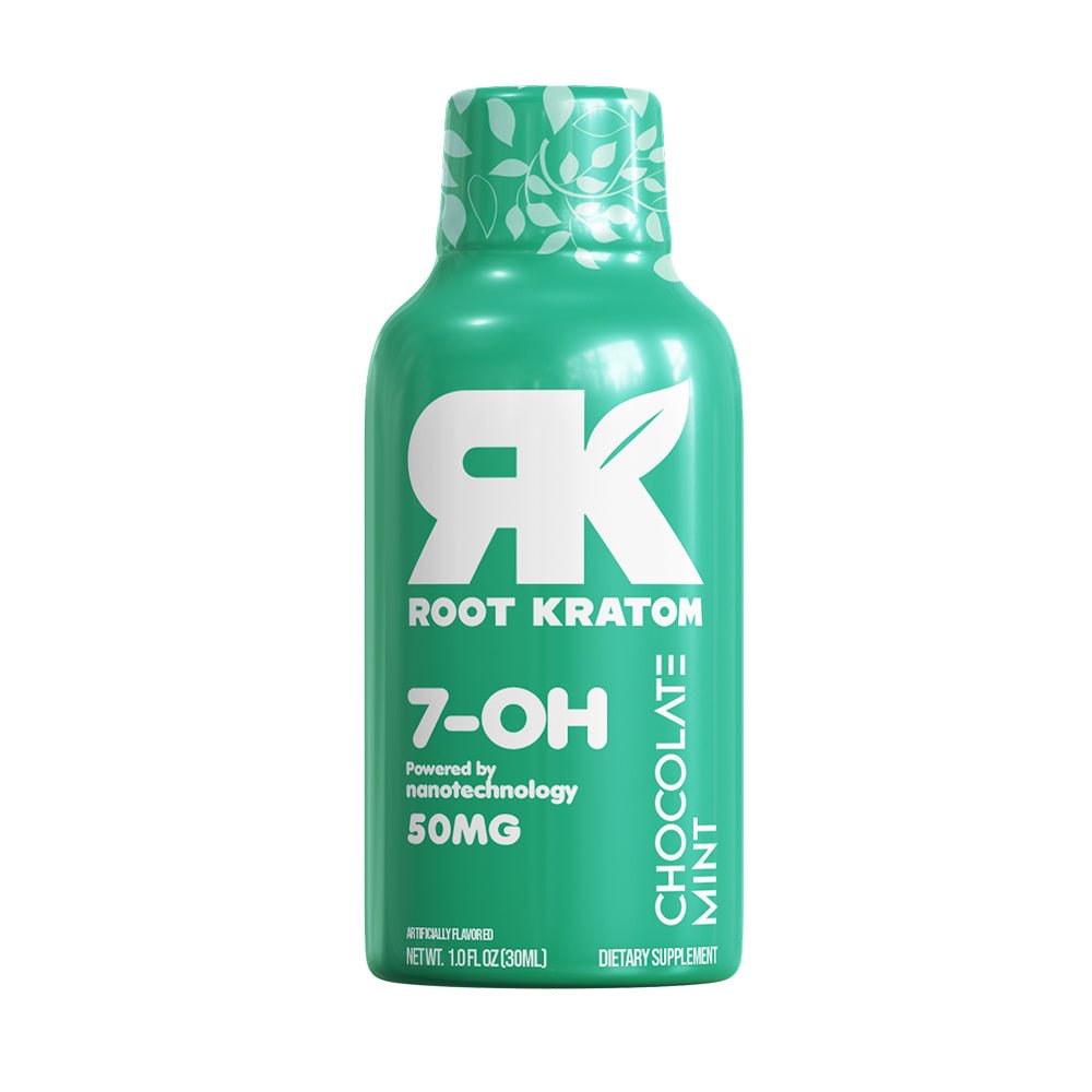 Root | 7 - OH Shots Nano – Chocolate Mint | 50MG by Root Kratom – 7 - OH - Extracts Shots, | Available at Zenhop