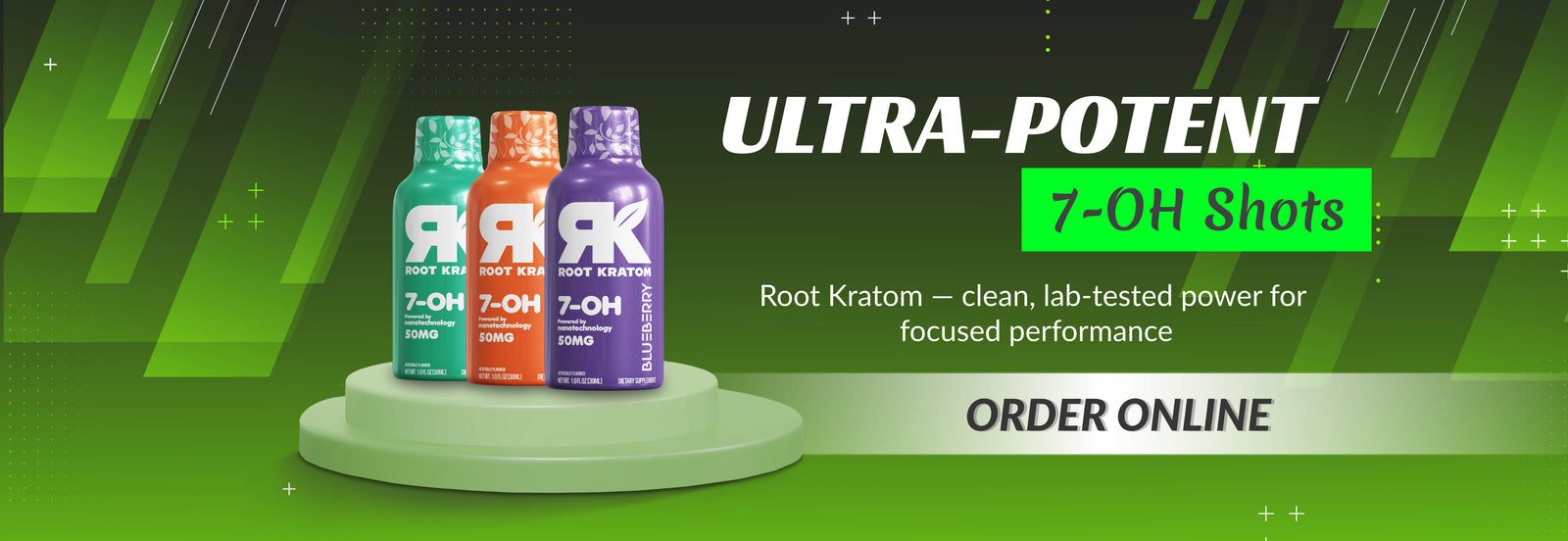 Zenhop featuring hydroxie products on a green background.