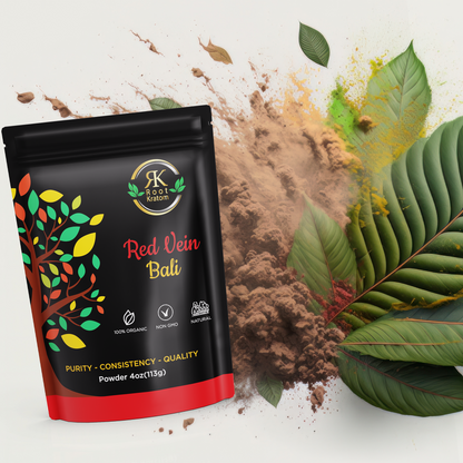  Root Kratom | Red Vein Bali Powder 4oz – smooth calming blend for mood and recovery support – find it on Zenhop