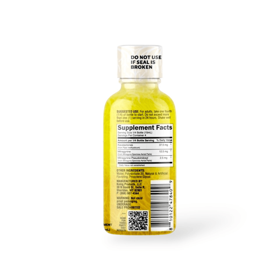 Rooted | Kava & Alkaloids Lemon Fizz Shot – 60ML Liquid by ON7 – kava Shots, | Available at Zenhop