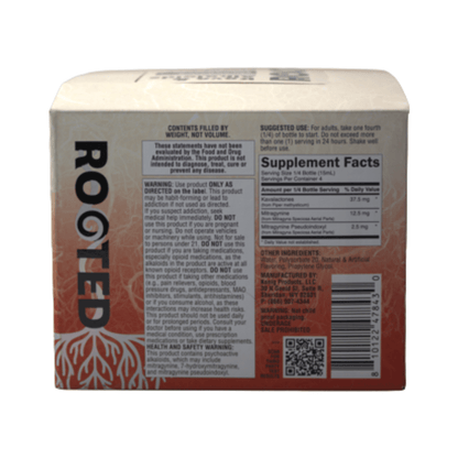 Rooted | Kava & Alkaloids Peach Mango Shot – 60ML Liquid by ON7 – kava Shots, | Available at Zenhop