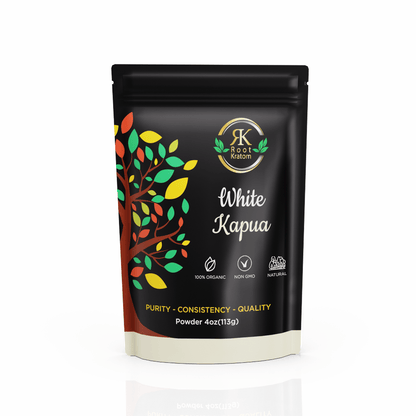 Root | White Kapua Kratom | Powder by Root Kratom – Powder, 4 oz (113g) | Available at Zenhop