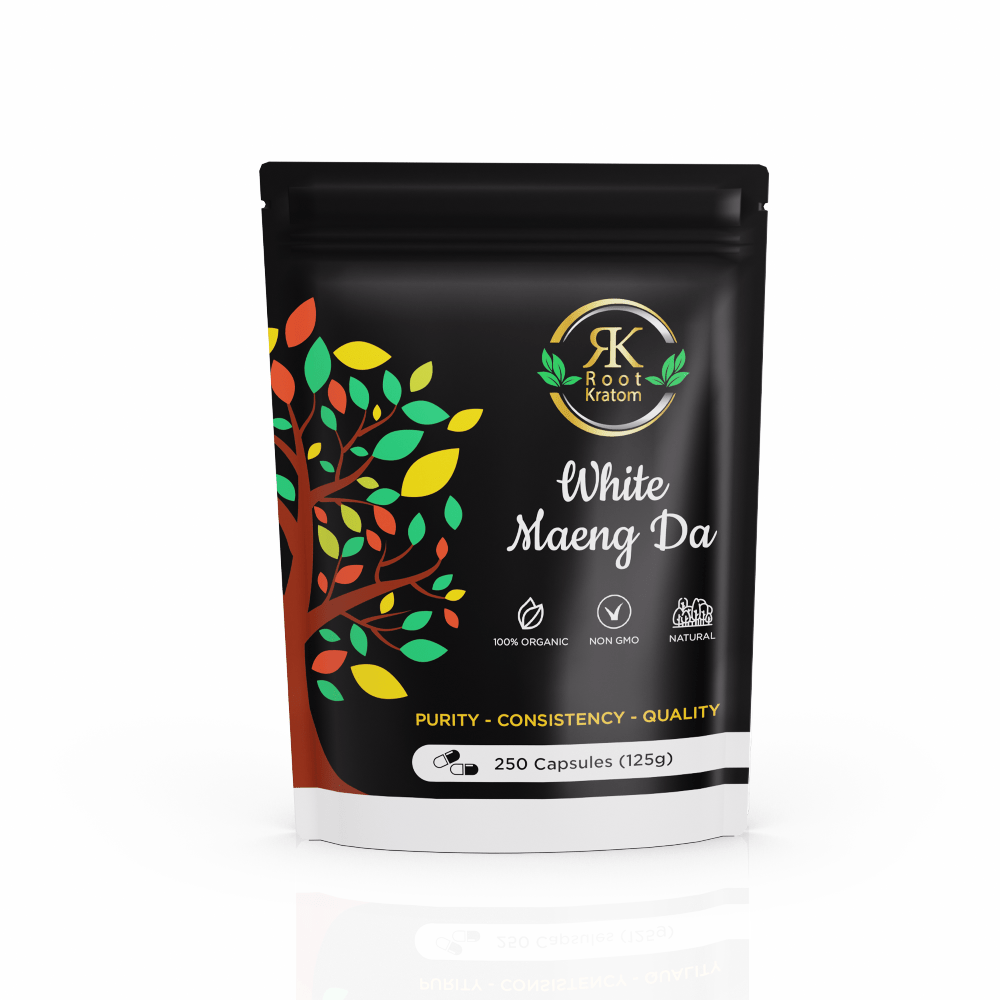 Root | White Maeng Da Kratom - Capsules by Root Kratom – Capsules, 250 capsules (125g) | Available at Zenhop