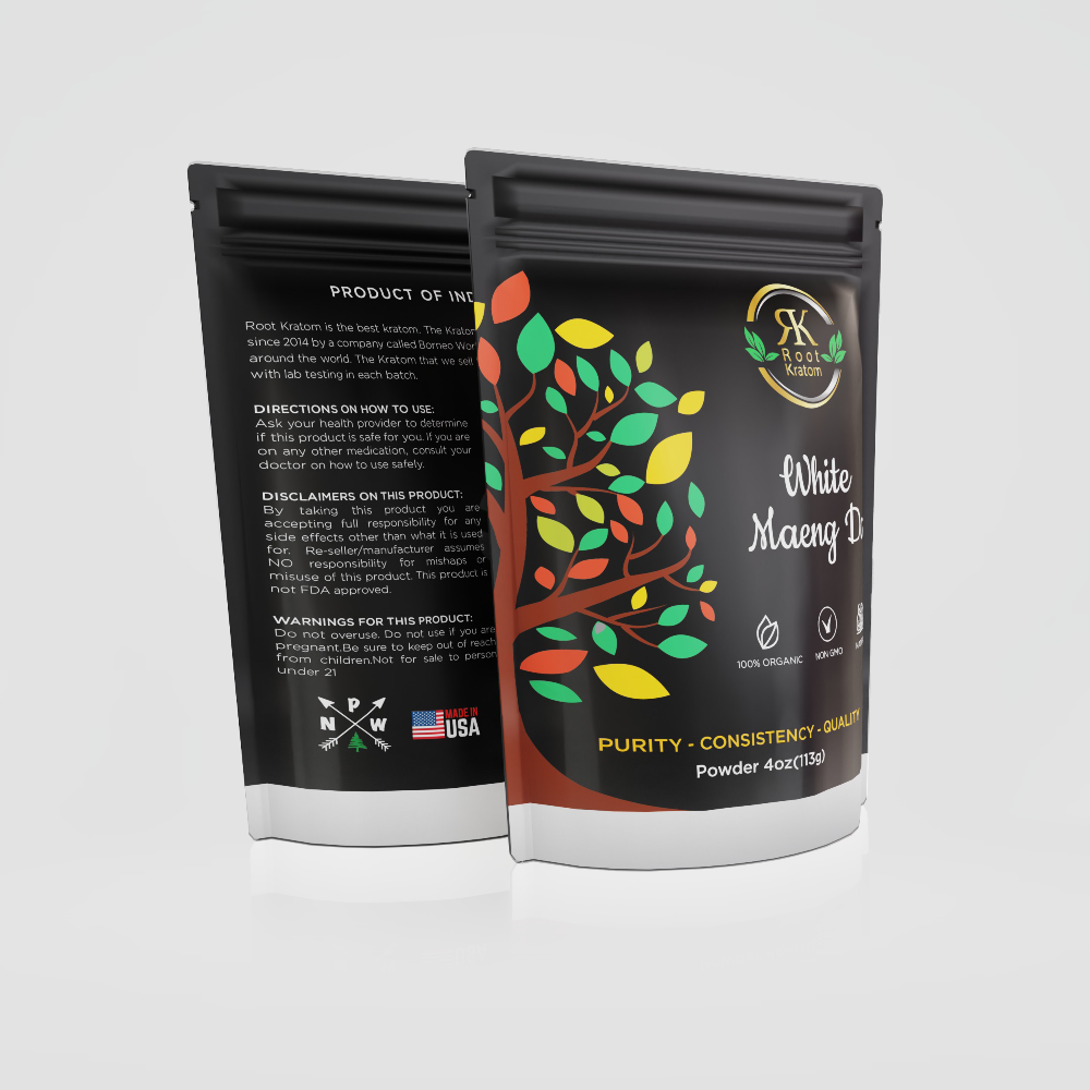 Root| White Maeng Da Kratom Powder 4oz – Premium Herbal Supplement for Clean Energy and Focus | on Zenhop.com
